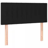fekete szövet rugós ágy matraccal 100 x 200 cm