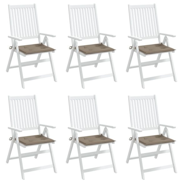 6 db tópszínű oxford szövet kerti székpárna 40x40x4 cm