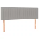 világosszürke szövet rugós ágy matraccal 140 x 190 cm