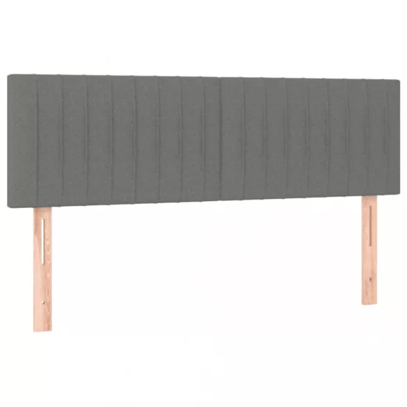 sötétszürke szövet rugós ágy matraccal 140 x 190 cm