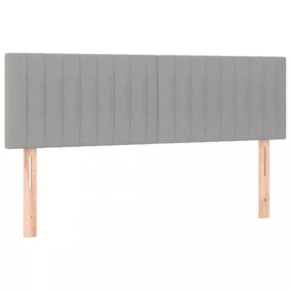 világosszürke szövet rugós ágy matraccal 140 x 200 cm