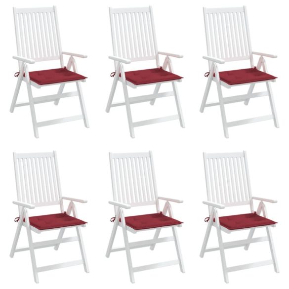 6 db bordó oxford szövet kerti székpárna 40x40x4 cm