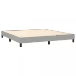 világosszürke szövet rugós ágy matraccal 180 x 200 cm