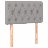 világosszürke szövet rugós ágy matraccal 80 x 200 cm