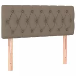 tópszínű szövet rugós ágy matraccal 120 x 200 cm