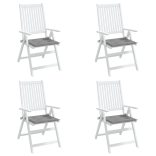 4 db szürke oxford szövet kerti székpárna 50 x 50 x 4 cm