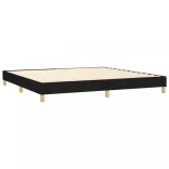 fekete szövet rugós ágy matraccal 200 x 200 cm