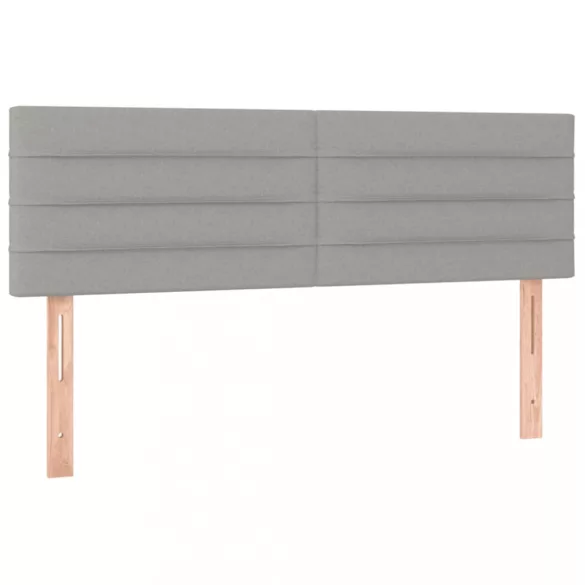 világosszürke szövet rugós ágy matraccal 140 x 200 cm