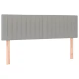 világosszürke szövet rugós ágy matraccal 140 x 190 cm