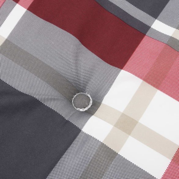 piros kockás oxford szövet kerti padpárna 100 x 50 x 3 cm