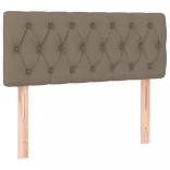 tópszínű szövet rugós ágy matraccal 100 x 200 cm