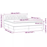 világosszürke szövet rugós ágy matraccal 180 x 200 cm
