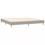 világosszürke szövet rugós ágy matraccal 200 x 200 cm