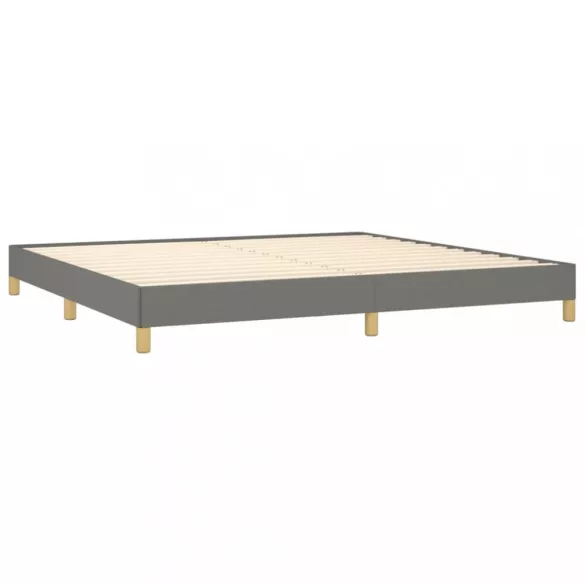 sötétszürke szövet rugós ágy matraccal 200 x 200 cm