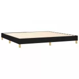 fekete szövet rugós ágy matraccal 200 x 200 cm