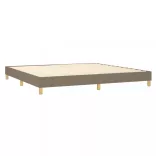 tópszínű szövet rugós ágy matraccal 200 x 200 cm