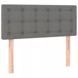 sötétszürke szövet rugós ágy matraccal 90 x 200 cm