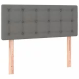 sötétszürke szövet rugós ágy matraccal 100 x 200 cm