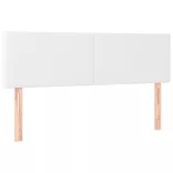 fehér műbőr rugós ágy matraccal 140 x 200 cm