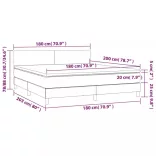 fehér műbőr rugós ágy matraccal 180 x 200 cm