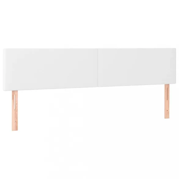 fehér műbőr rugós ágy matraccal 200 x 200 cm