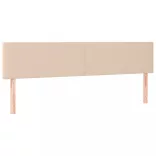 cappuccino színű műbőr rugós ágy matraccal 200 x 200 cm