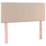 cappuccino színű műbőr rugós ágy matraccal 80 x 200 cm