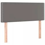 szürke műbőr rugós ágy matraccal 120 x 200 cm