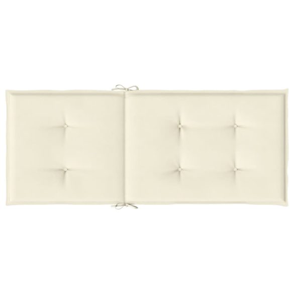 6 db krémszínű szövet magas háttámlájú székpárna 120x50x3 cm