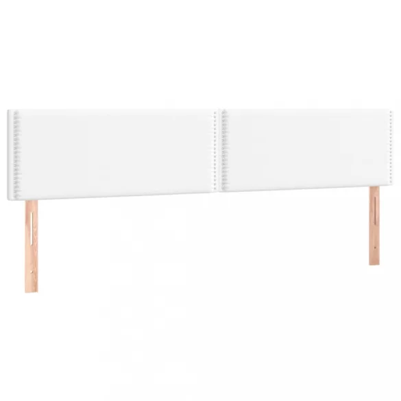 fehér műbőr rugós ágy matraccal 200 x 200 cm