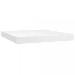 fehér műbőr rugós ágy matraccal 180 x 200 cm