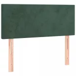 sötétzöld bársony rugós ágy matraccal 90 x 200 cm