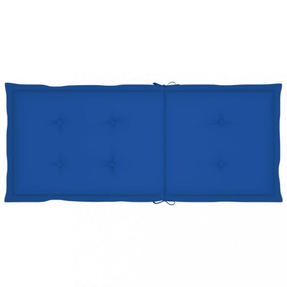 2 db királykék szövet magas háttámlájú székpárna 120x50x3 cm