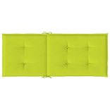 2 db élénkzöld szövet magas háttámlájú székpárna 120x50x3 cm