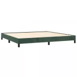 sötétzöld bársony rugós ágy matraccal 200x200 cm