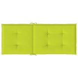 4 db élénkzöld szövet magas háttámlájú székpárna 120x50x3 cm