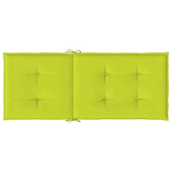 4 db élénkzöld szövet magas háttámlájú székpárna 120x50x3 cm