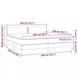 sötétzöld bársony rugós ágy matraccal 200x200 cm