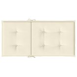 6 db krémszínű oxford szövet háttámlás székpárna 100x50x3 cm