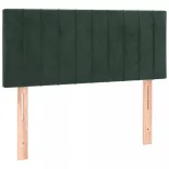 sötétzöld bársony rugós ágy matraccal 90x190 cm
