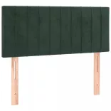 sötétzöld bársony rugós ágy matraccal 120 x 200 cm