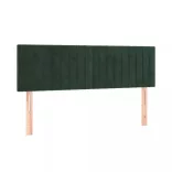 sötétzöld bársony rugós ágy matraccal 140x190 cm