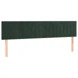 sötétzöld bársony rugós ágy matraccal 180x200 cm
