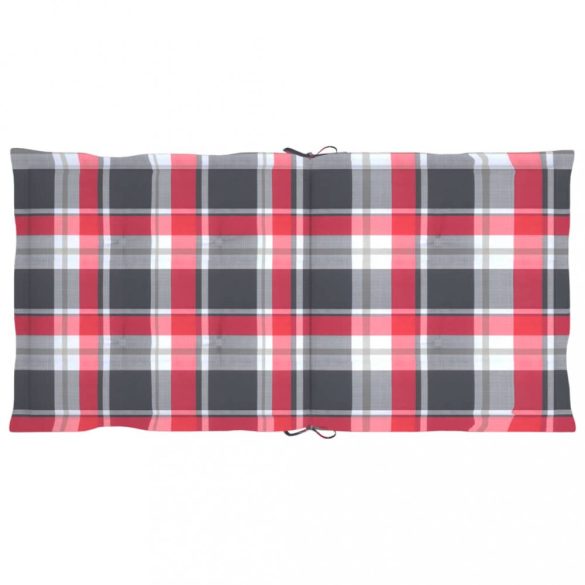 4 db szürke kockás oxford szövet háttámlás székpárna 100x50x3cm