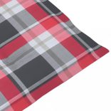 4 db szürke kockás oxford szövet háttámlás székpárna 100x50x3cm