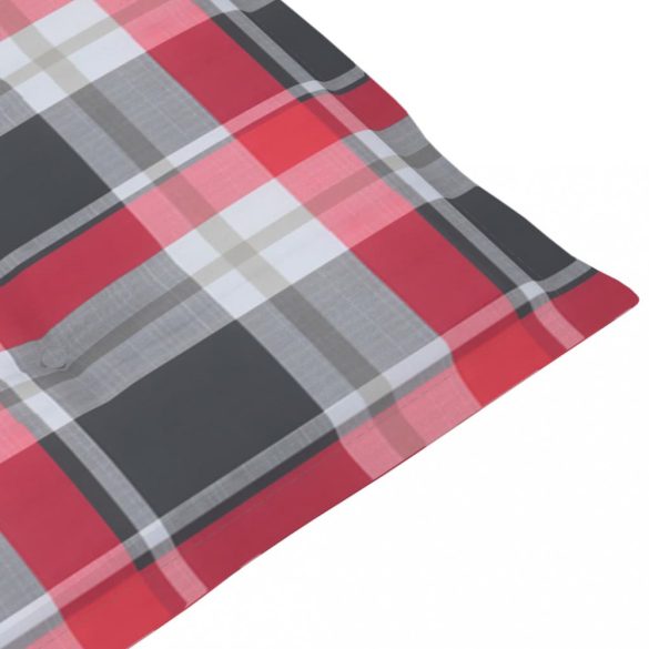 4 db szürke kockás oxford szövet háttámlás székpárna 100x50x3cm