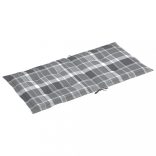 4 db szürke kockás oxford szövet háttámlás székpárna 100x50x3cm