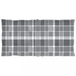 4 db szürke kockás oxford szövet háttámlás székpárna 100x50x3cm