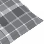 4 db szürke kockás oxford szövet háttámlás székpárna 100x50x3cm