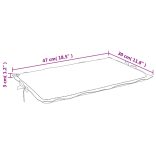 szürke oxford szövet napozóágy párna 186x58x4 cm